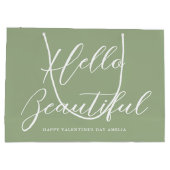 Valentinstag-Geschenktasche Elegantes Skript Salbe Große Geschenktüte (Rückseite)