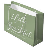 Valentinstag-Geschenktasche Elegantes Skript Salbe Große Geschenktüte (Vorderseite Schrägansicht)