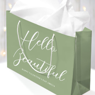 Valentinstag-Geschenktasche Elegantes Skript Salbe Große Geschenktüte