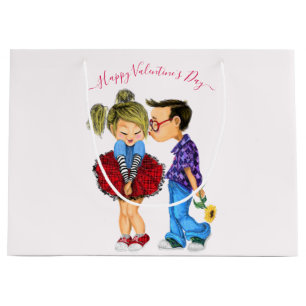 Valentinstag-Geschenktasche für mehrere Lieben Große Geschenktüte