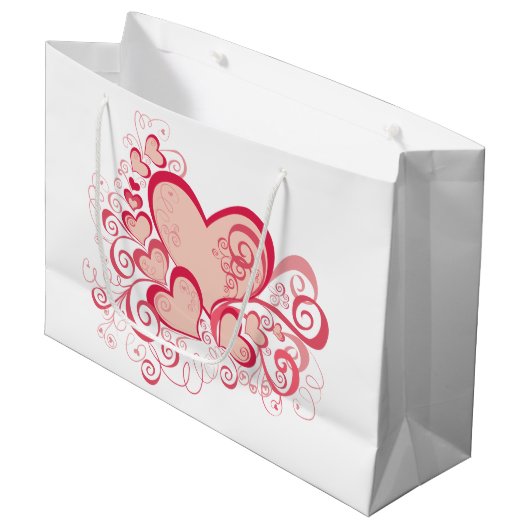 Valentinstag Geschenktaschen Große Geschenktüte (Vorderseite Schrägansicht)