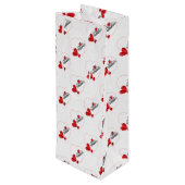 Valentinstag Geschenktüte Für Weinflaschen (Rückseite Schrägansicht)