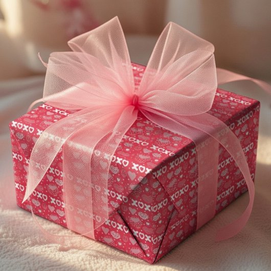 Valentinstag-Geschenkverpackung süße Liebe Kokette Geschenkpapier