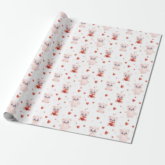 Valentinstag-Geschenkverpackungspapier | Süßes rom Geschenkpapier (Ungerollt)