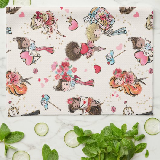 Valentinstag Geschirrtuch (Gefaltet)