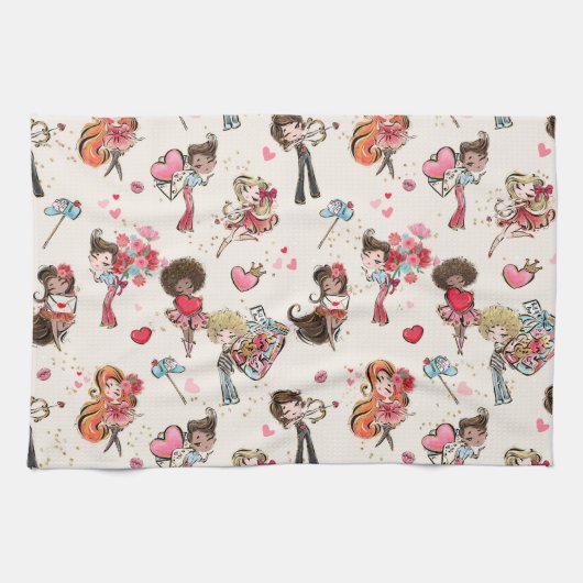 Valentinstag Geschirrtuch (Horizontal)