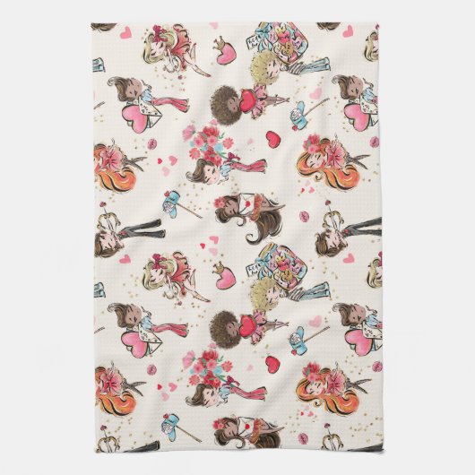 Valentinstag Geschirrtuch (Vertikal)