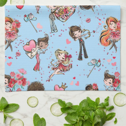 Valentinstag Geschirrtuch (Gefaltet)