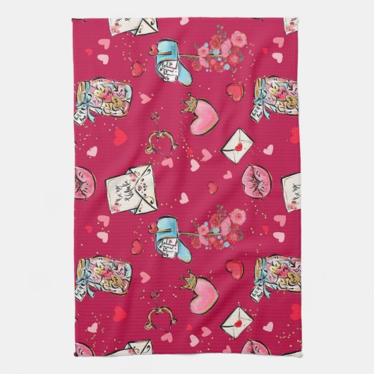 Valentinstag Geschirrtuch (Vertikal)
