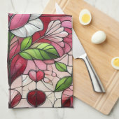 Valentinstag Geschirrtuch (Viertel Falte)