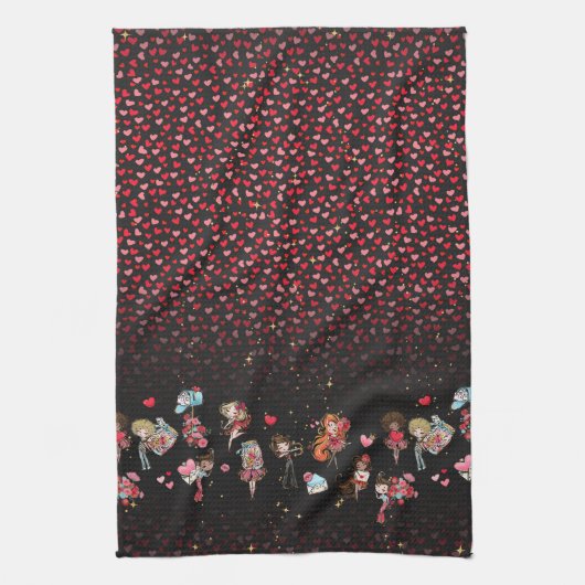 Valentinstag Geschirrtuch (Vertikal)