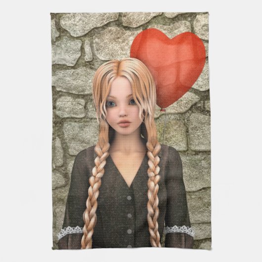 Valentinstag Geschirrtuch (Vertikal)