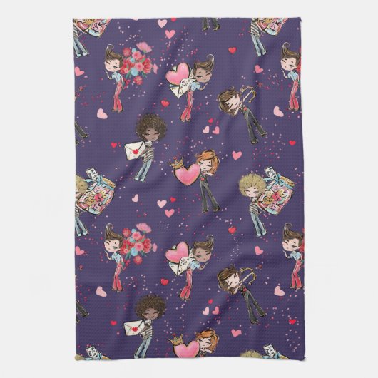 Valentinstag Geschirrtuch (Vertikal)