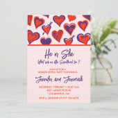 Valentinstag Geschlecht offenbart Einladung Liebli (Stehend Vorderseite)