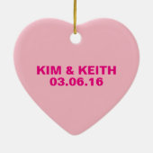 Valentinstag-Gesprächs-Herz Keramikornament (Hinten)