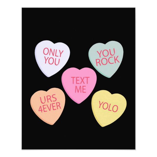 Valentinstag Gesprächsherzen Fotodruck (Vorne)