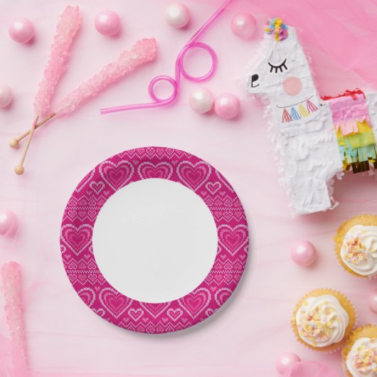 Valentinstag Gestank Muster 2 Pappteller (Party)