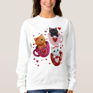 Valentinstag Gestricktes Katze PNG Clipart Sweatshirt