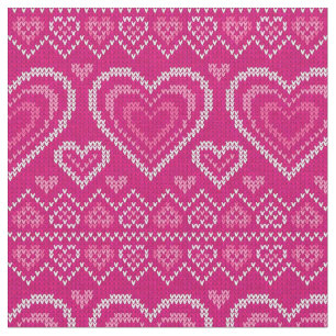 Valentinstag gestricktes Muster 2 Stoff