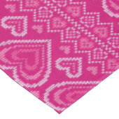 Valentinstag gestricktes Muster 2 Tischdecke (Schrägansicht)