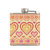 Valentinstag gestricktes Muster Flachmann (Rückseite)