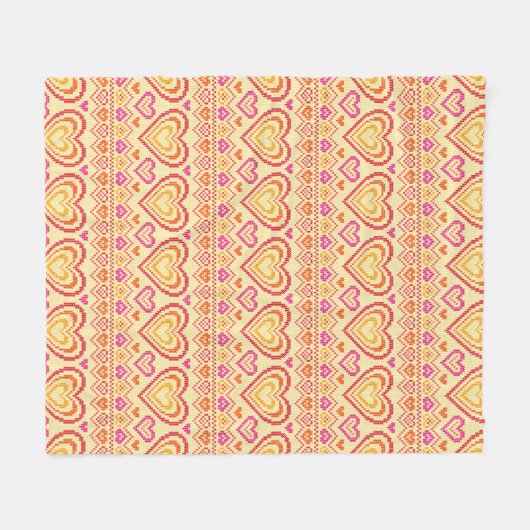 Valentinstag gestricktes Muster Fleecedecke (Vorderseite (Horizontal))