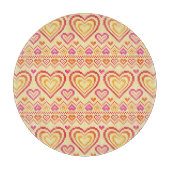 Valentinstag gestricktes Muster Schneidebrett (Vorderseite)