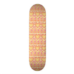 Valentinstag gestricktes Muster Skateboard