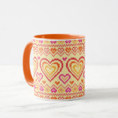 Valentinstag gestricktes Muster Tasse (Vorderseite Links)