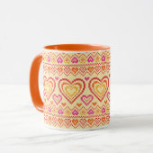 Valentinstag gestricktes Muster Tasse (Vorderseite Links)