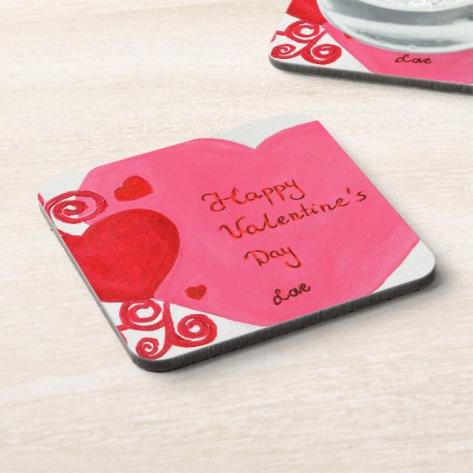 Valentinstag Getränkeuntersetzer (Linke Seite)