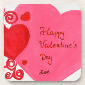 Valentinstag Getränkeuntersetzer (Vorderseite)