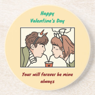 Valentinstag Getränkeuntersetzer