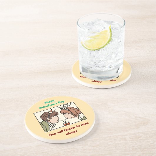 Valentinstag Getränkeuntersetzer (Seite)