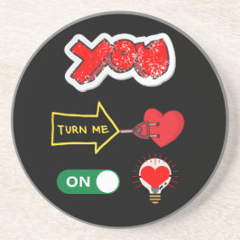 Valentinstag Getränkeuntersetzer