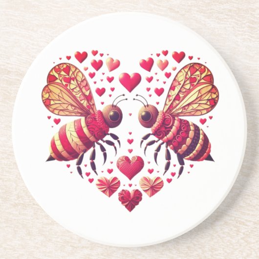 Valentinstag Getränkeuntersetzer (Vorne)