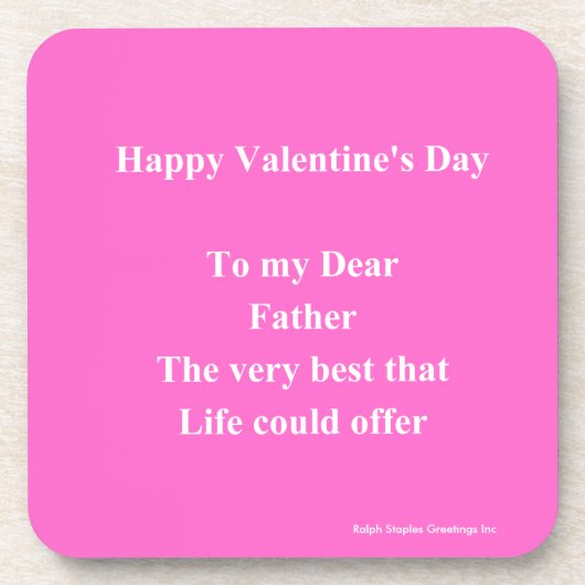 Valentinstag Getränkeuntersetzer (Vorderseite)