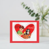 Valentinstag-Gewinner-Feiertagspostkarte Feiertagspostkarte (Stehend Vorderseite)