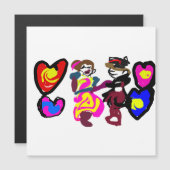 Valentinstag gewinnt Liebe Magnetkarte (Vorne/Hinten)