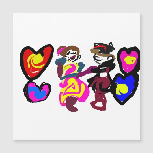 Valentinstag gewinnt Liebe Magnetkarte (Vorderseite)