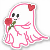 Valentinstag Ghost Aufkleber (Vorderseite)