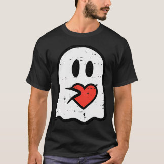Valentinstag Ghost Heart Pocket Niedlich meine Boo T-Shirt