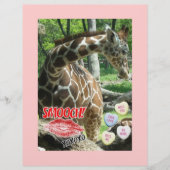 Valentinstag Giraffe Flyer (Vorne)