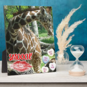 Valentinstag Giraffe Fotoplatte (Seite)