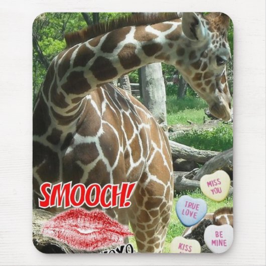 Valentinstag Giraffe Mousepad (Vorne)