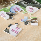 Valentinstag Giraffe Puzzle (Seite)