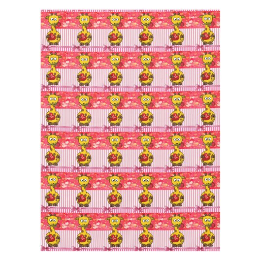 Valentinstag Giraffe Tischdecke (Vorderseite)