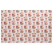 Valentinstag-Giraffen-Musterstoff Stoff (Fat Quarter (45,7 x 55,9 cm))