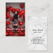 Valentinstag Girl Fotosession Visitenkarte (Vorne/Hinten)