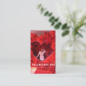 Valentinstag Girl Fotosession Visitenkarte (Stehend Vorderseite)